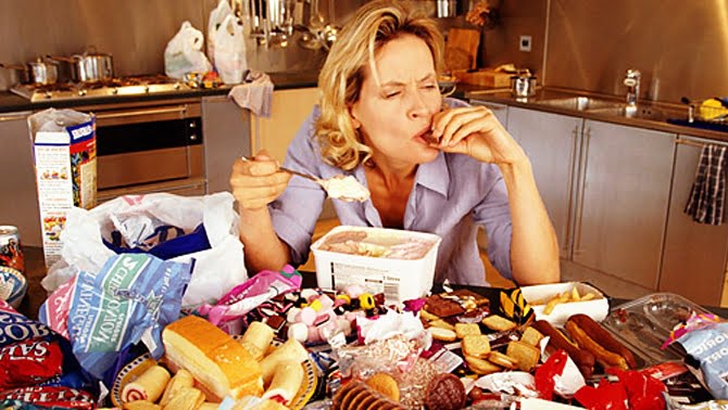 Binge Eating and Drinking. Consumption of massive amount of food and drinks in a short time.