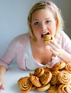 Comfort eating, one of the many reasons for weight gain. Comfort eating and binge drinking